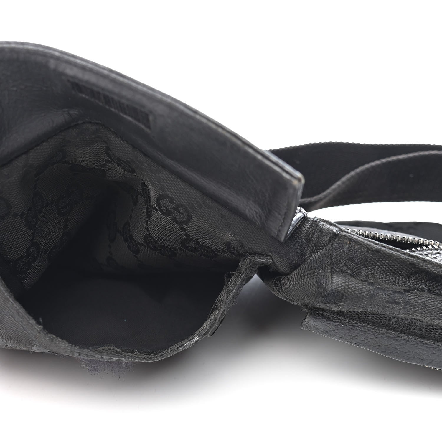 Gucci GG Monogram Double Pocket Belt Bag Black 5 of 13