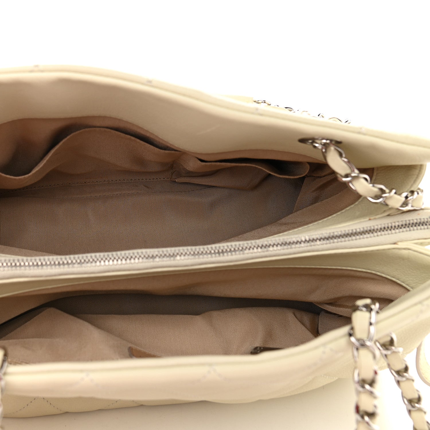 Chanel Caviar CC Timeless Soft Tote Off White 5 of 9