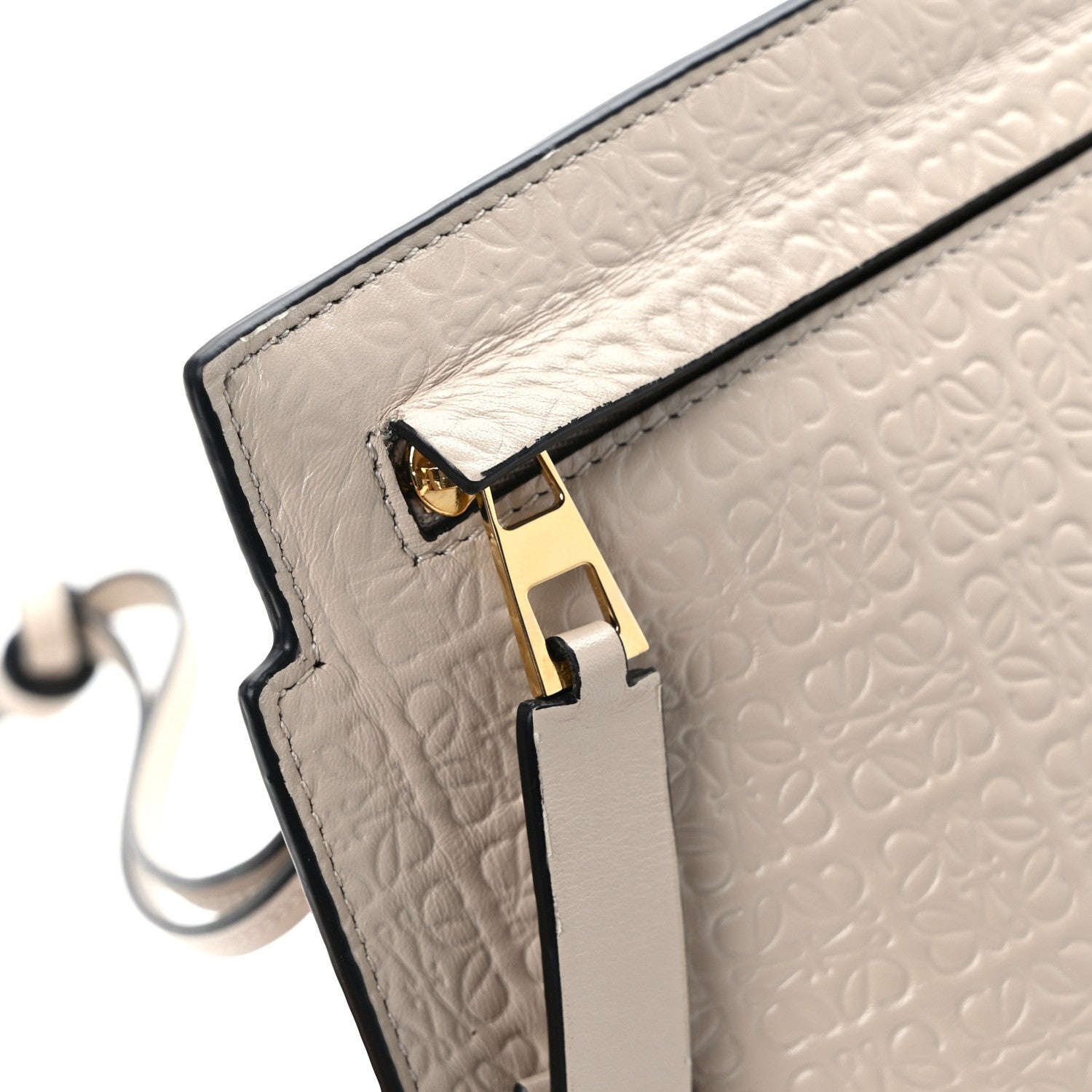 Loewe Calfskin Embossed Mini Repeat T Pouch Beige 9 of 9