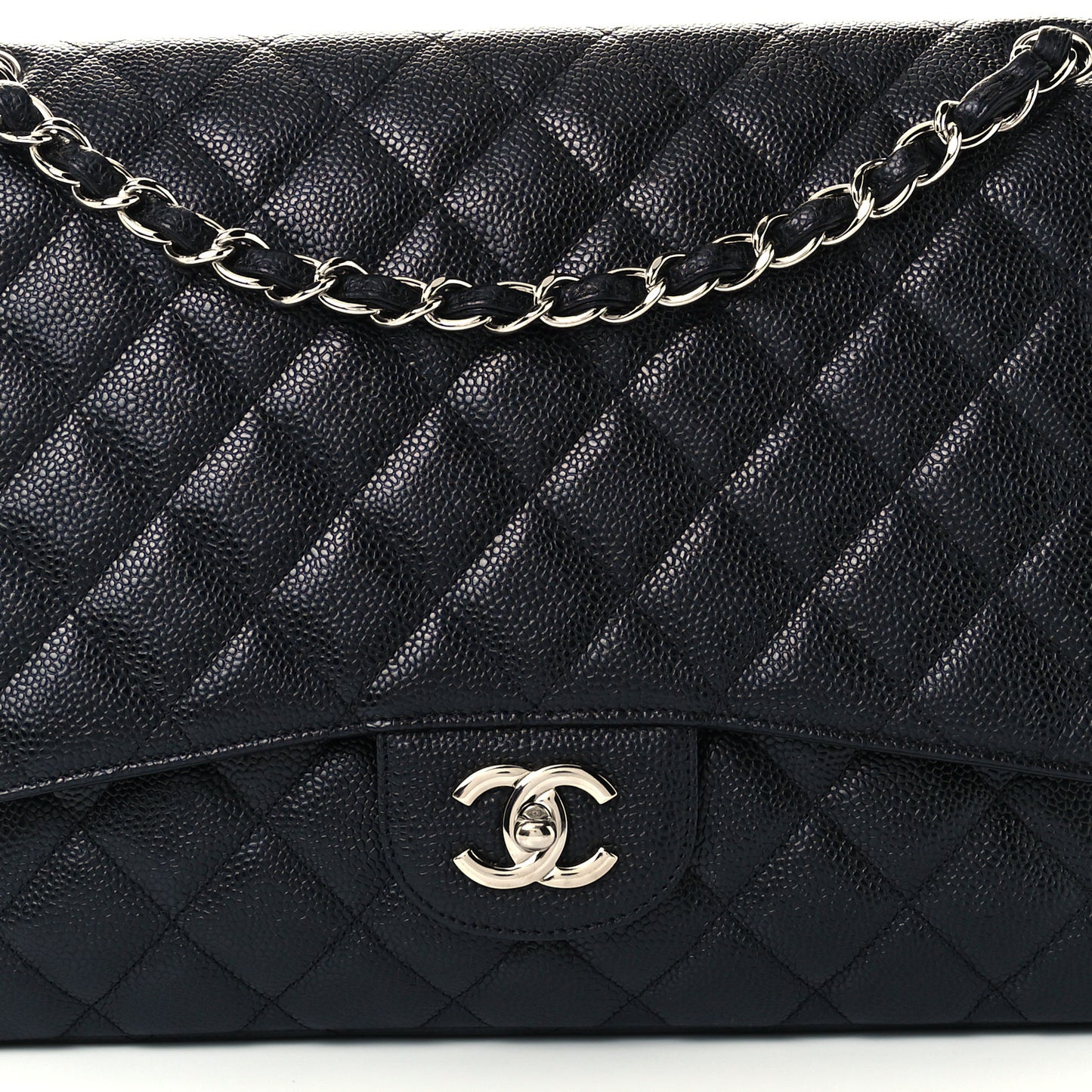 Caviar Quilted Maxi Single Flap Black