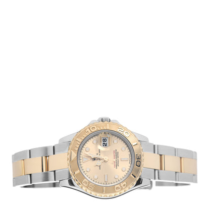 Rolex Stainless Steel 18K Yellow Gold 29mm Oyster Perpetual Date Yacht-Master Watch Champagne 169623 2 of 5