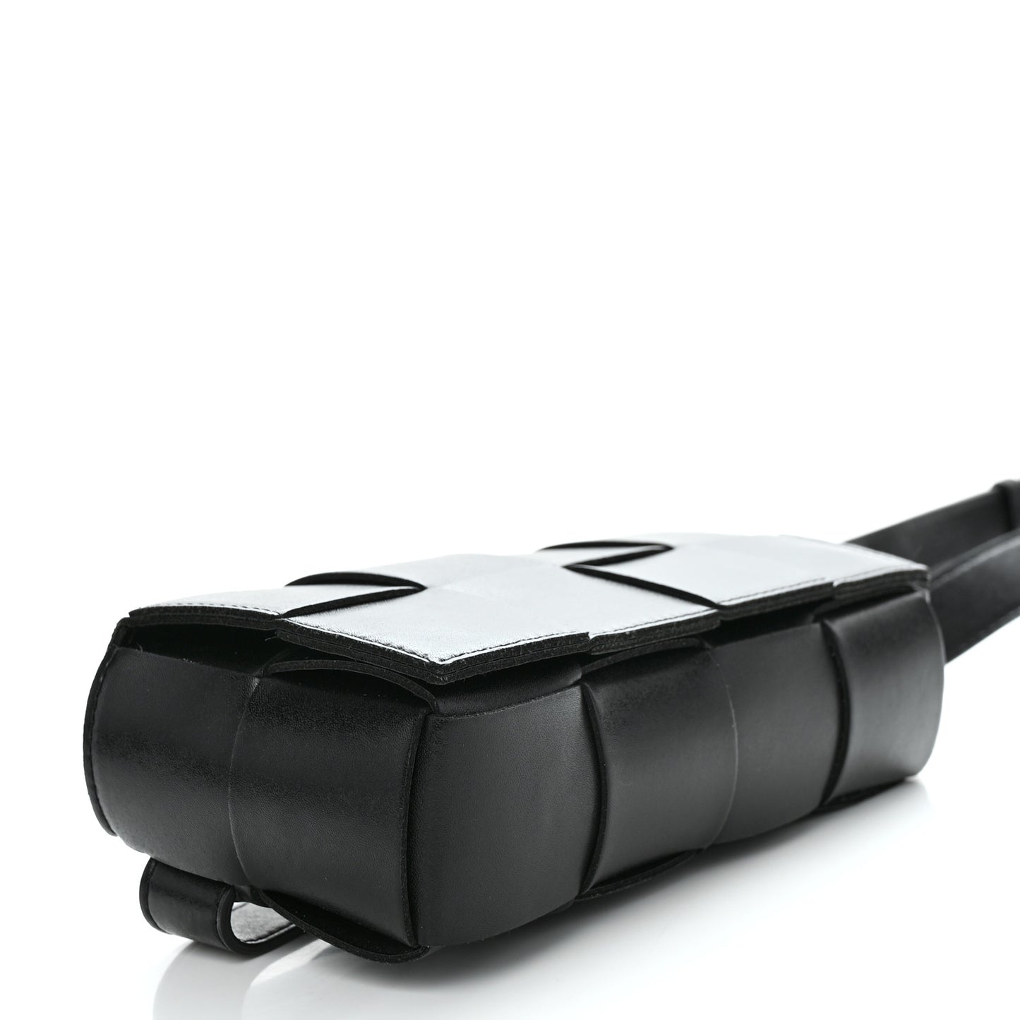 Nappa Maxi Intreccio The Belt Cassette Bag Black