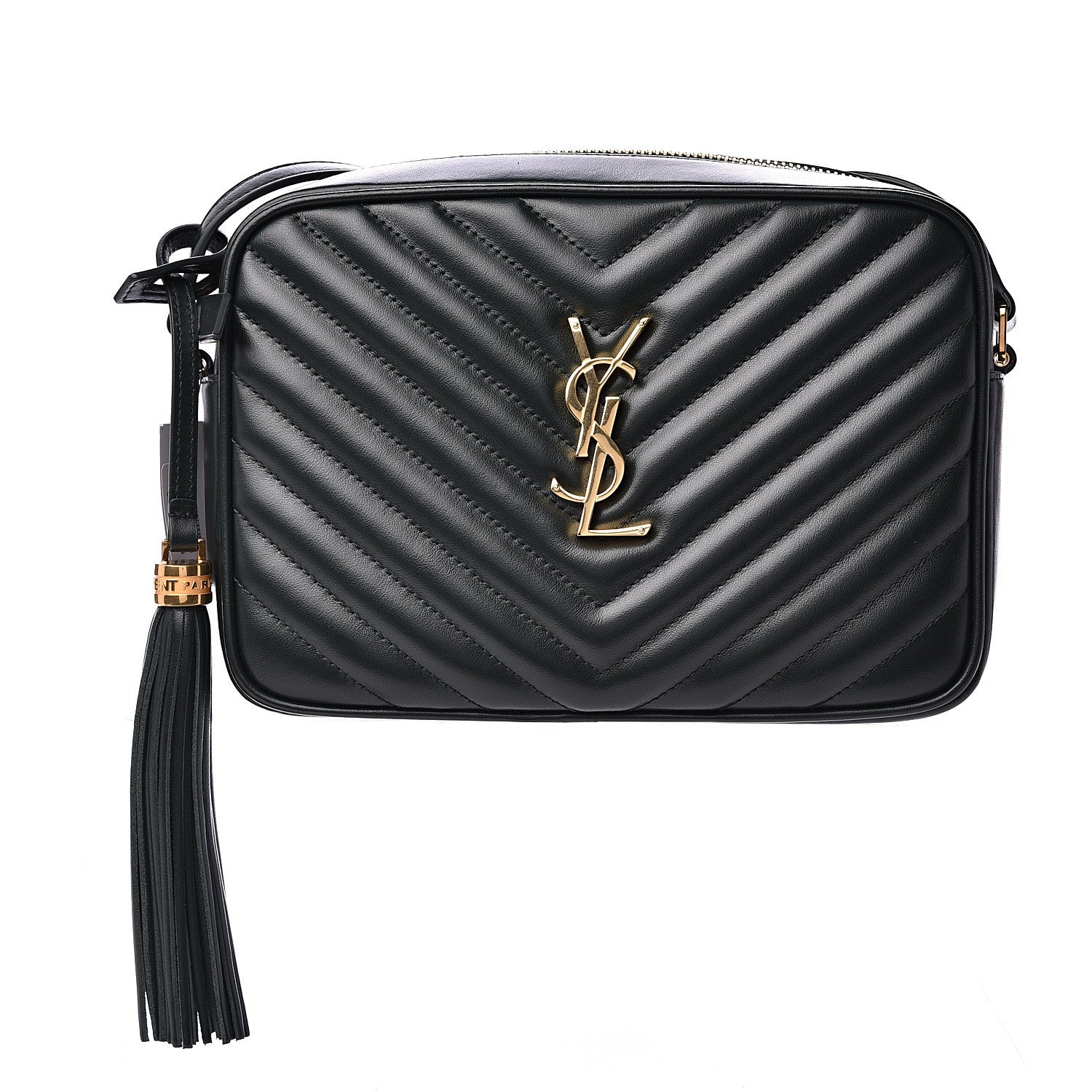 Saint Laurent Calfskin Matelasse Monogram Lou Camera Bag Green 1 of 8