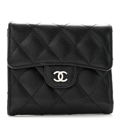 Chanel Caviar Quilted Compact Flap Wallet Black 1 of 8