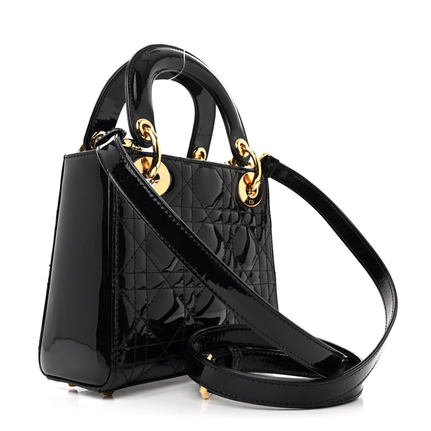 Christian Dior Patent Cannage Mini Lady Dior Black 3 of 12