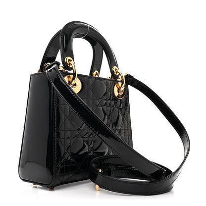 Christian Dior Patent Cannage Mini Lady Dior Black 3 of 12
