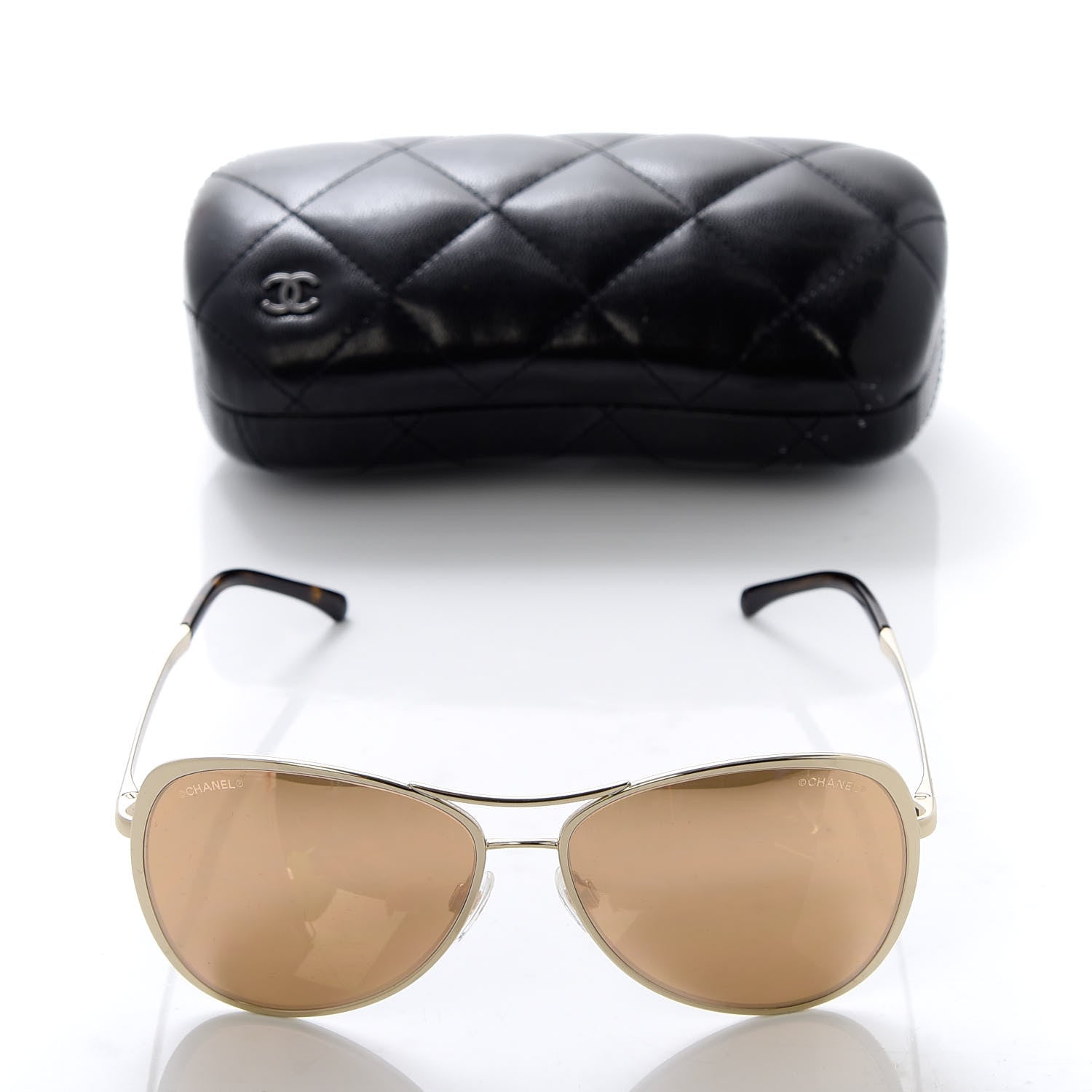 Chanel Metal Mirrored Pilot Summer Sunglasses 4223 Gold 8 of 8