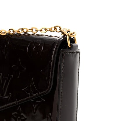 Louis Vuitton Vernis Pochette Felicie Chain Wallet Amarante 13 of 15