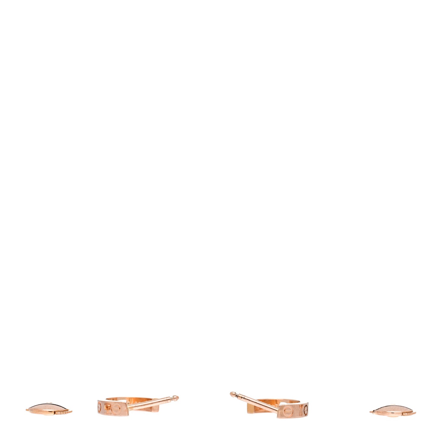 18K Pink Gold Small LOVE Hoop Earrings