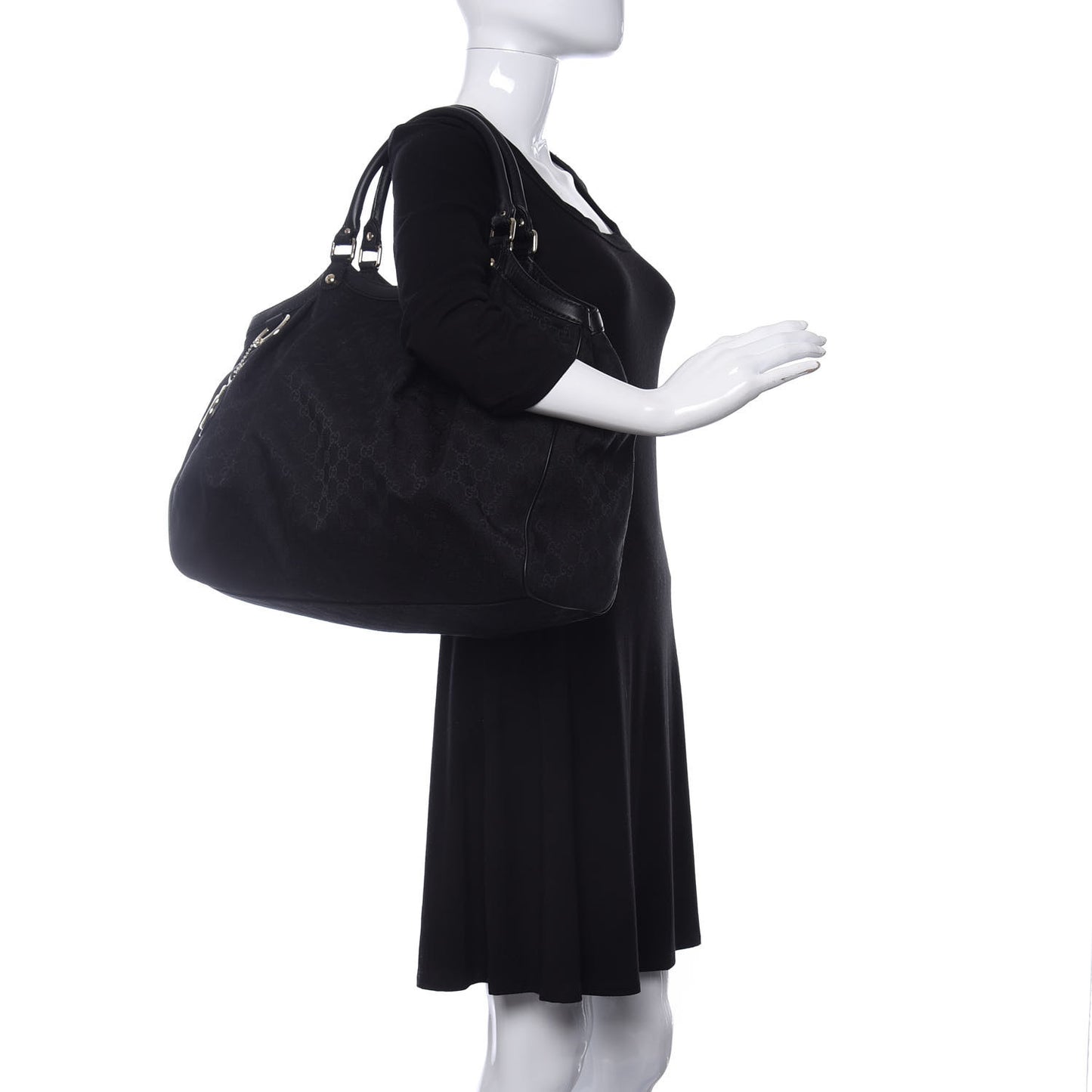 Monogram Large Sukey Black