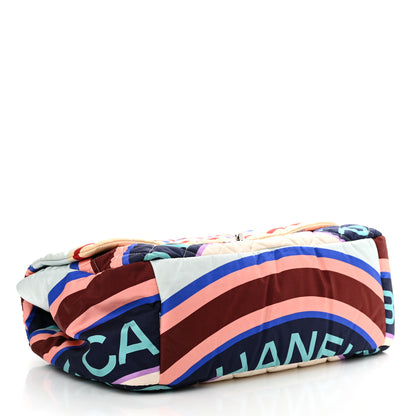 Chanel Fabric Quilted Printed XXL Flap Multicolor 4 of 10