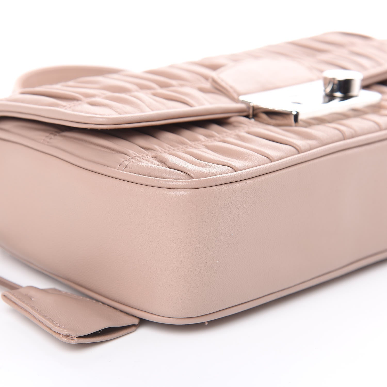 Prada Nappa Gaufre Small Sound Chain Flap Shoulder Bag Cipria 7 of 10
