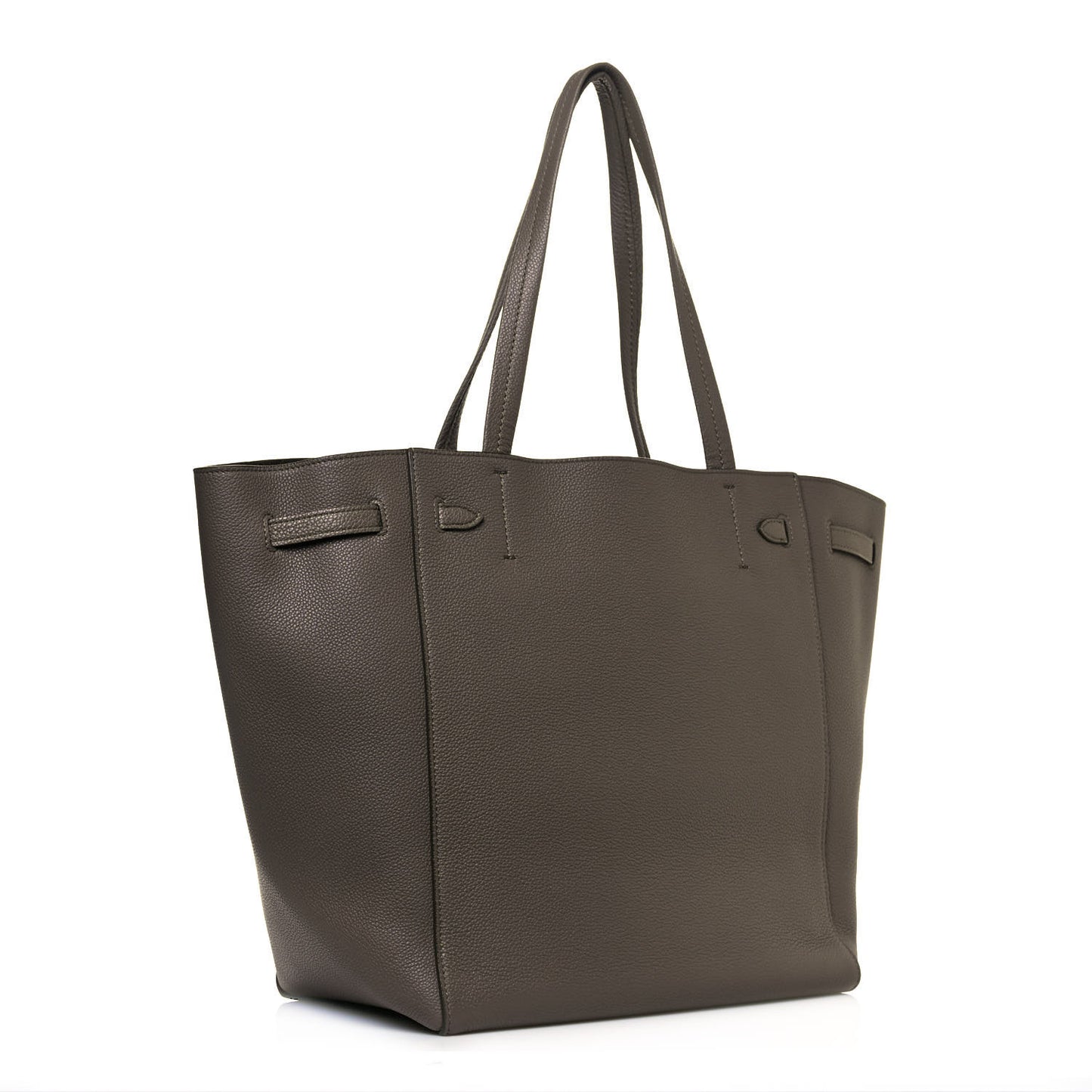 Soft Grained Calfskin Medium Belt Cabas Phantom Taupe