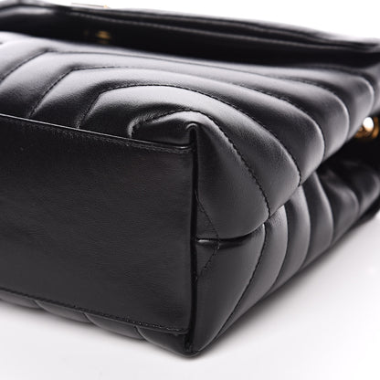 Saint Laurent Calfskin Y Quilted Monogram Small Loulou Chain Satchel Black 9 of 9