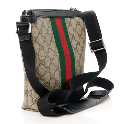 Gucci GG Supreme Monogram Web Messenger Bag Black 3 of 12