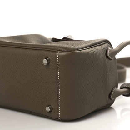 Hermes Taurillon Clemence Mini Lindy 20 Etoupe 9 of 9