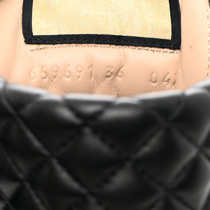 Gucci Apollo Calfskin GG Supreme Nappa Samoa Quilted Lace Up Ankle Boots 36 Black 6 of 12