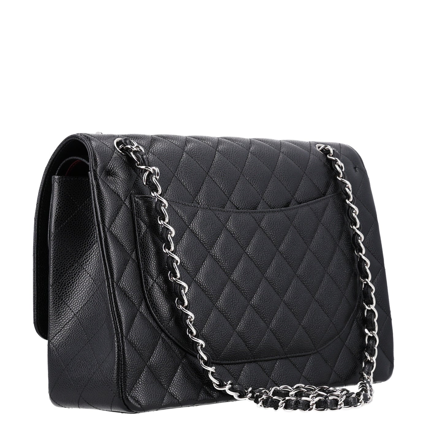 Caviar Quilted Maxi Double Flap Black