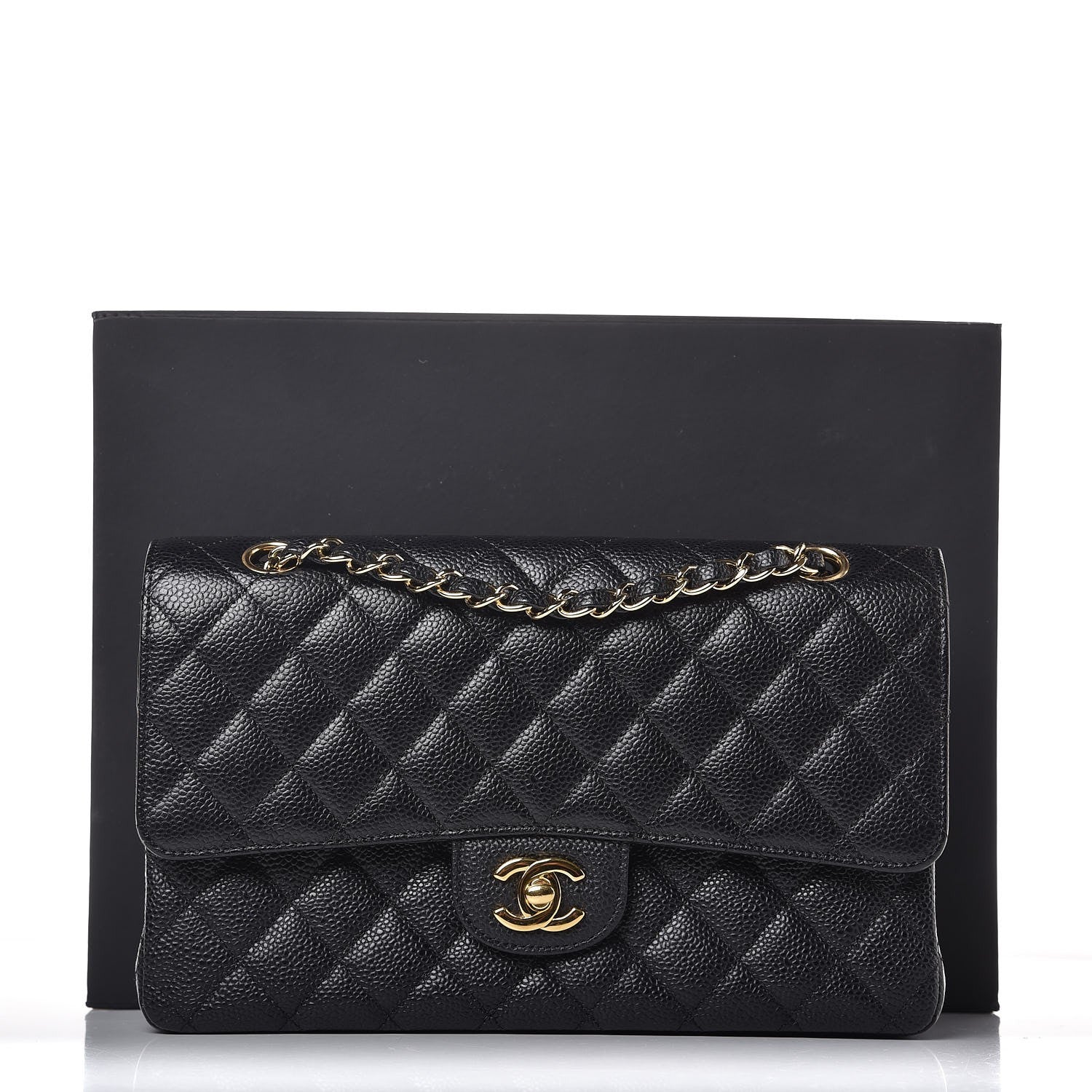 Chanel Caviar Quilted Medium Double Flap Black 8 of 8