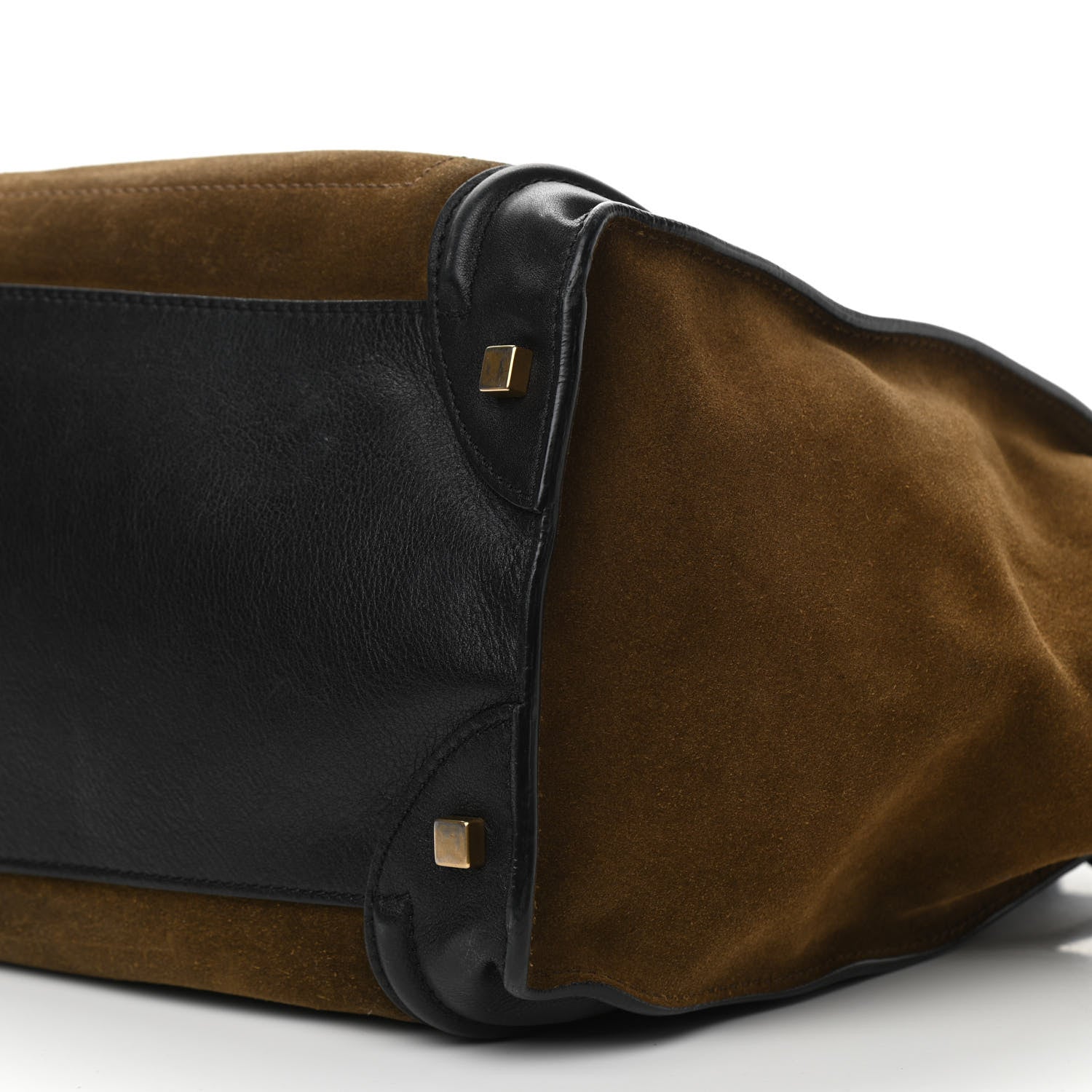 Celine Suede Smooth Calfskin Mini Luggage Olive 10 of 13