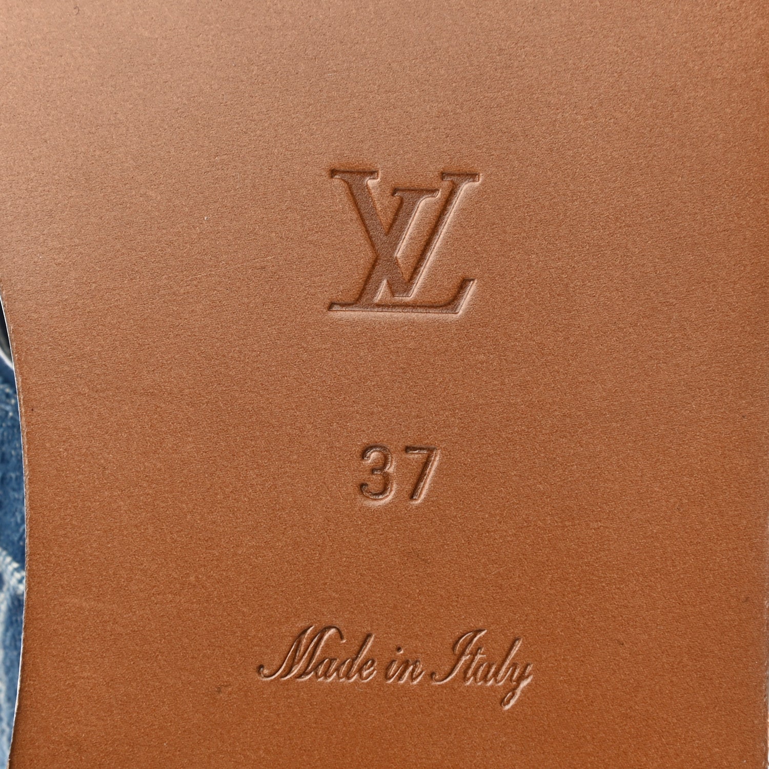 Louis Vuitton Monogram Denim Starboard Flat Thong Sandal 37 Blue 6 of 8