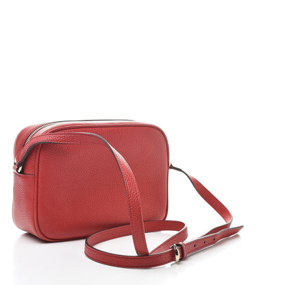 Gucci Pebbled Calfskin Small Soho Disco Bag Tabasco Red 3 of 10