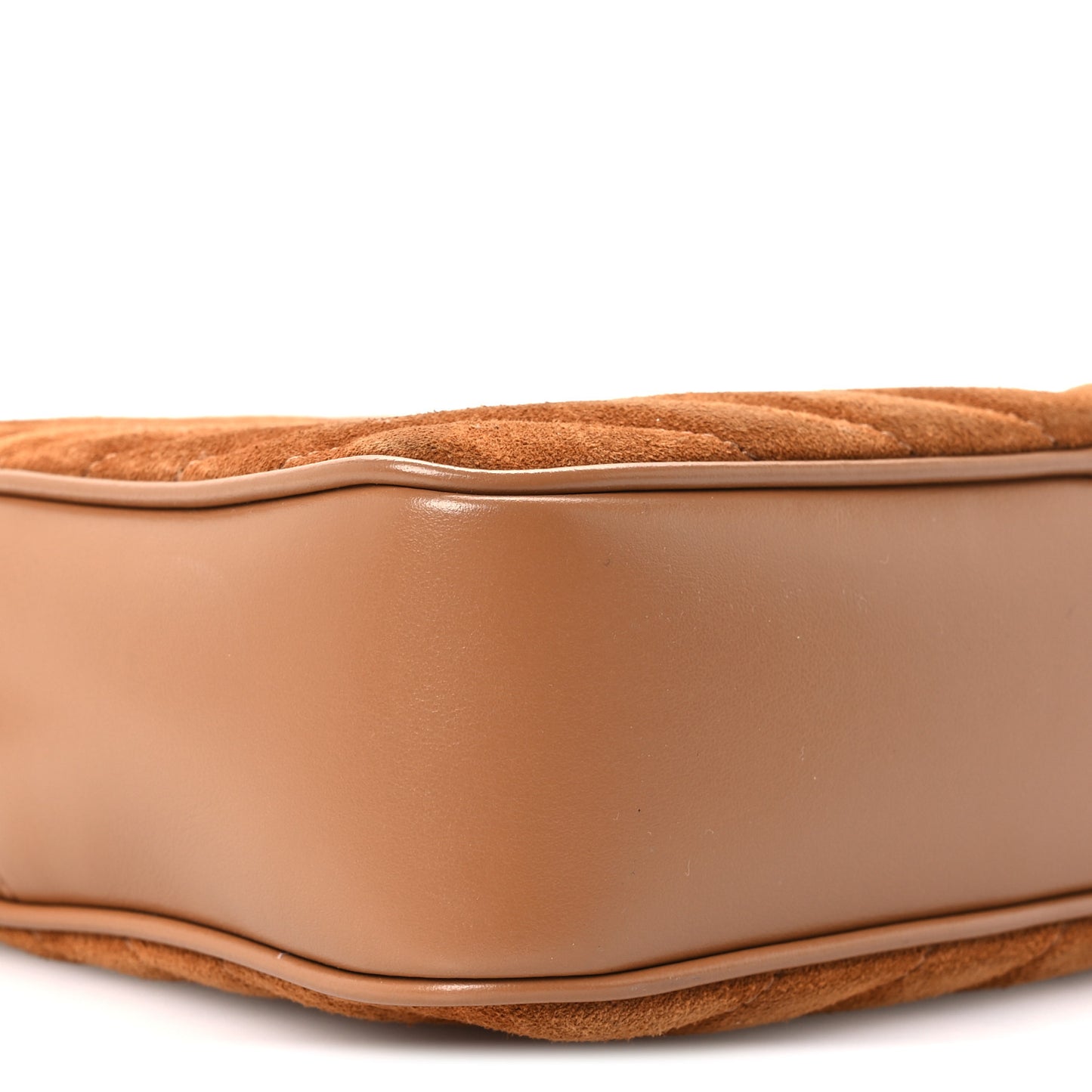 Suede Matelasse Monogram Lou Camera Bag Cinnamon