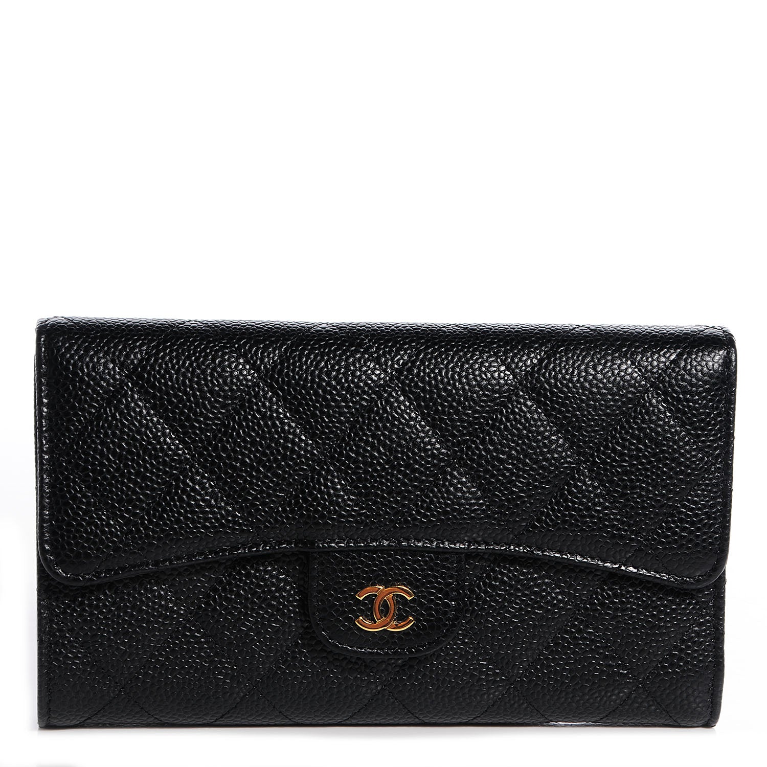 Chanel Caviar Quilted Large Flap Wallet Black 1 of 9