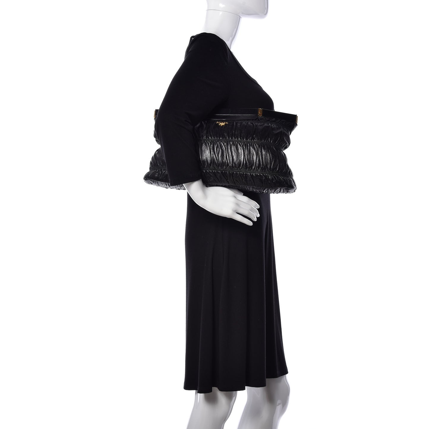 Nappa Gaufre Clutch Black