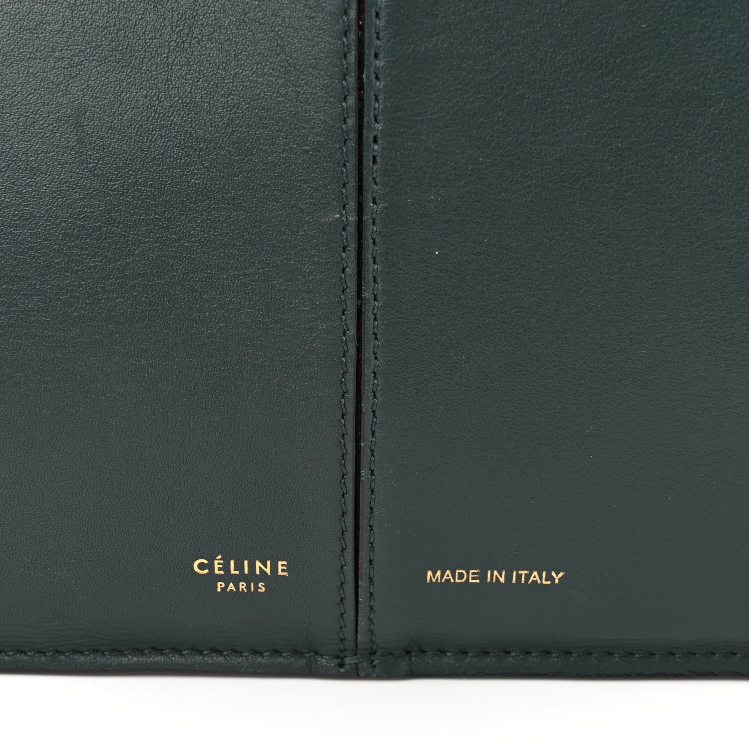 Celine Smooth Calfskin Medium Tri-Fold Bag Bottle Green 6 of 12