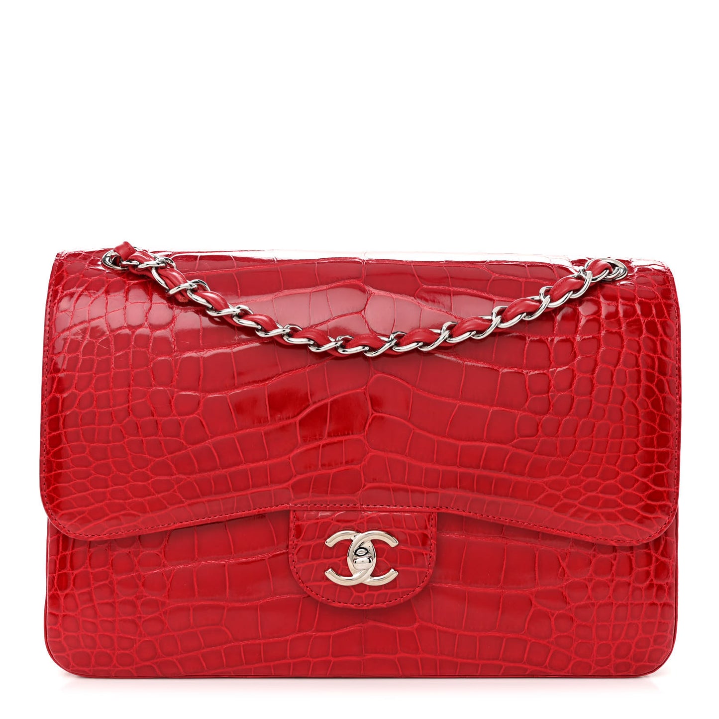 Alligator Jumbo Double Flap Red