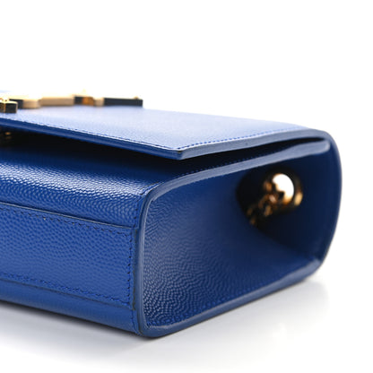 Saint Laurent Grain De Poudre Small Classic Monogram Kate Satchel Royal Blue 8 of 8