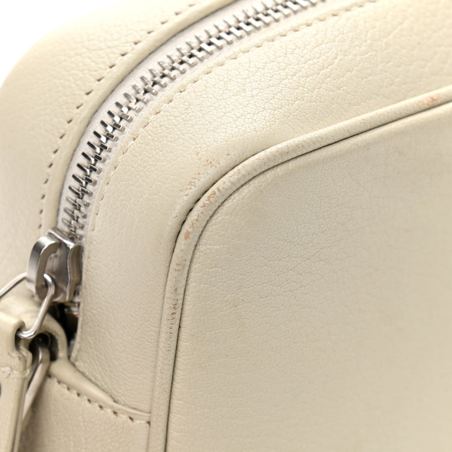 Lambskin Monogram Small Lou Camera Bag White