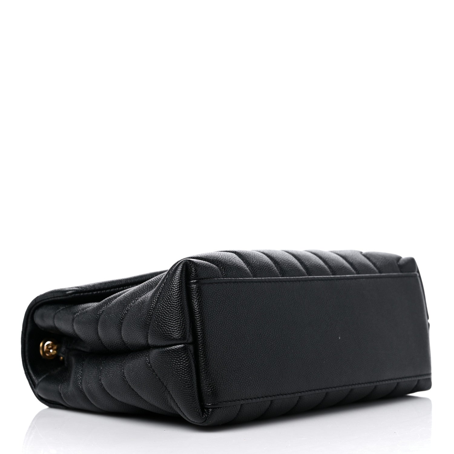 Saint Laurent Grain de Poudre Calfskin Y Quilted Monogram Small Loulou Chain Satchel Black 4 of 10