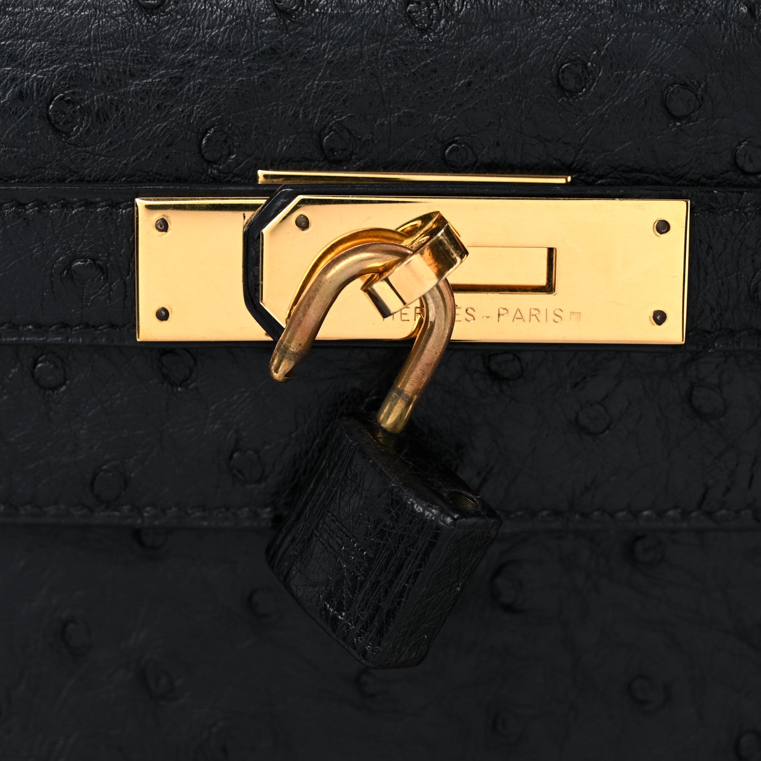 Hermes Ostrich Kelly Sellier 32 Black 23 of 24
