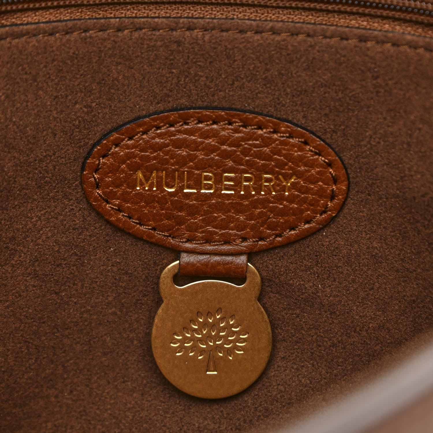 Mulberry Small Classic Grain Calfskin Medium Lily Flap Oak 5 of 10