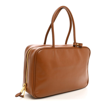 Miu Miu Soft Calf Softy Large Beau Top Handle Bag Cognac 3 of 9