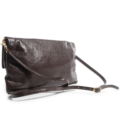 Balenciaga Agneau Giant 12 Gold Hardware Envelope Strap Clutch Charbon 3 of 10