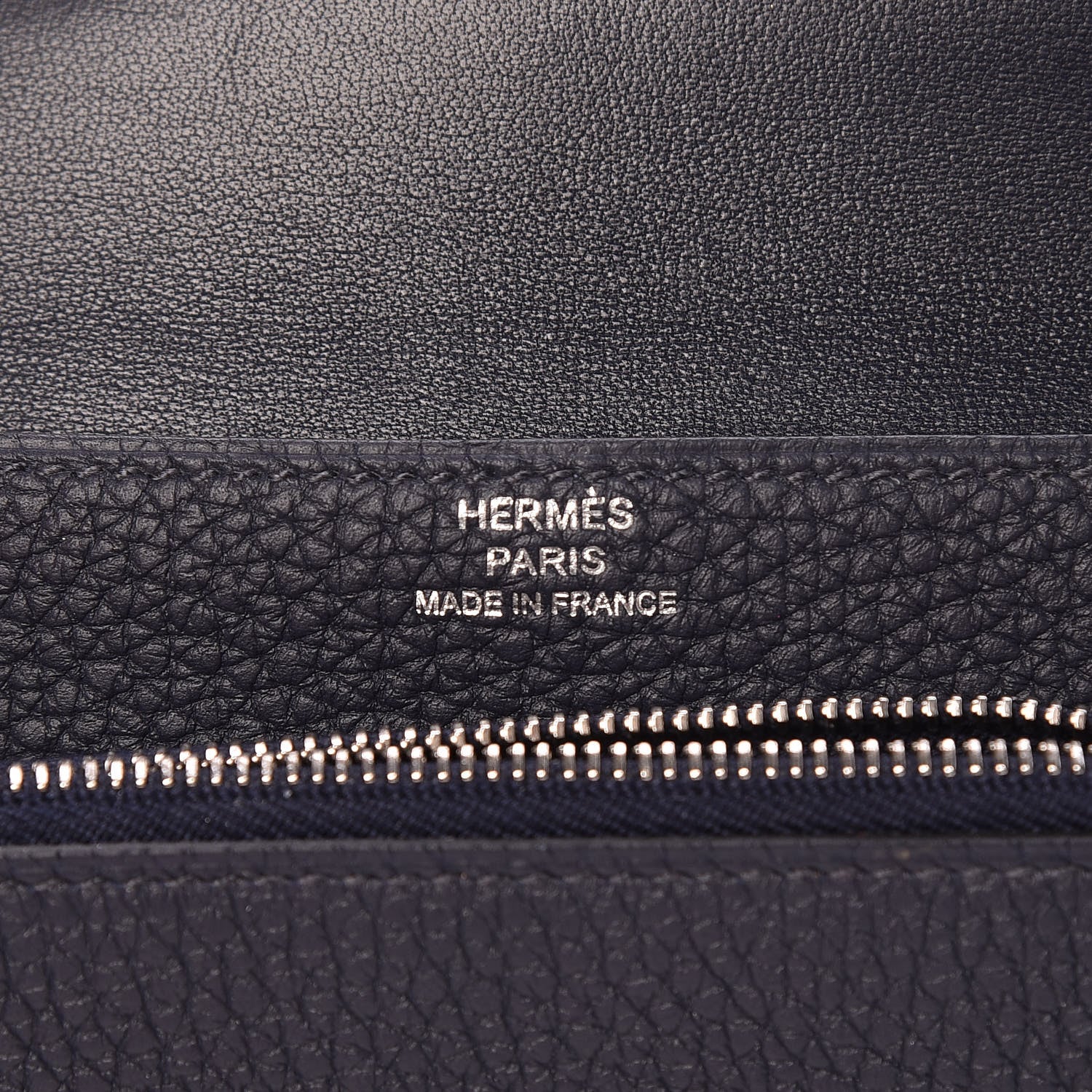 Hermes Togo Dogon Compact Wallet Bleu Nuit 6 of 11