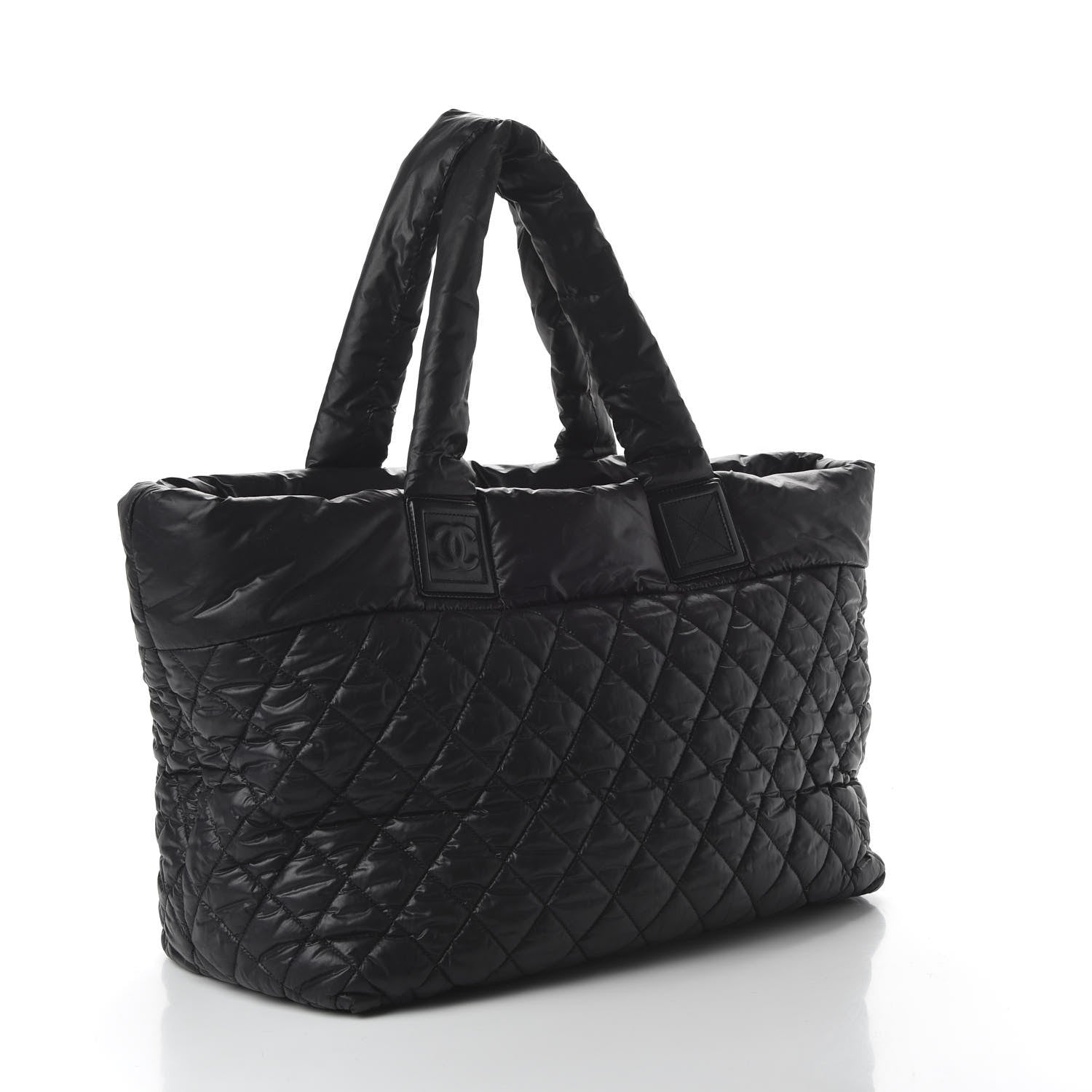 Chanel Nylon Quilted Large Coco Cocoon Tote Black 3 of 12