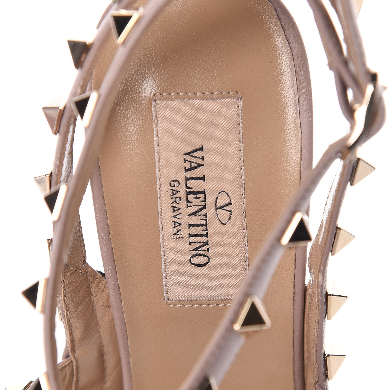 Valentino Garavani Nappa Rockstud Ankle Strap Pumps 39 Black Poudre 9 of 13