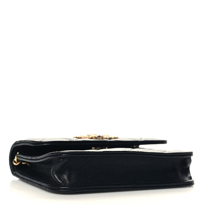Chanel Lambskin Quilted Zirconium Clutch With Chain Black 5 of 12