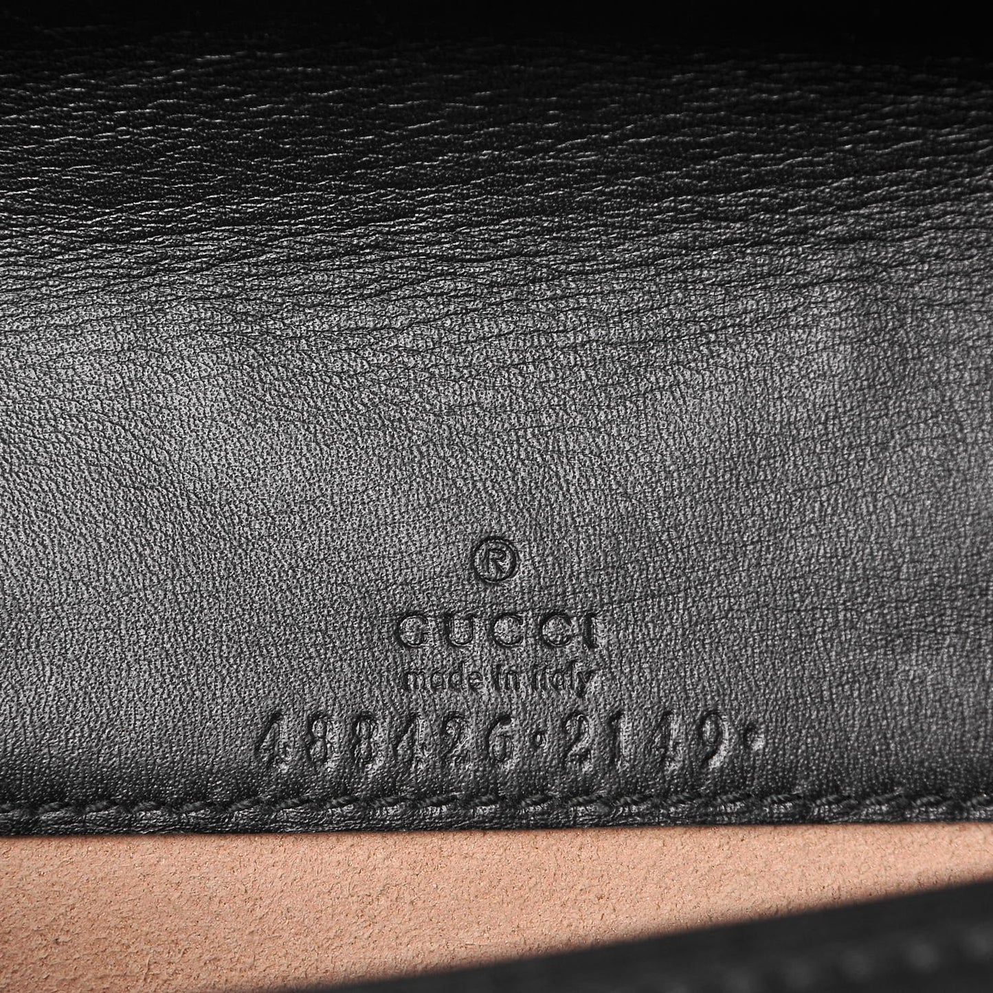 Calfskin Matelasse Mini Animal Studs GG Marmont Bag Black