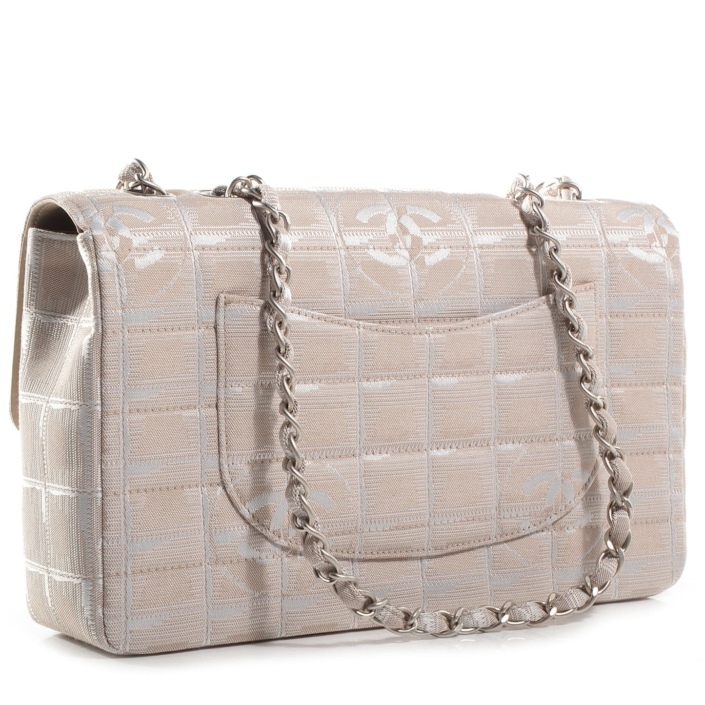 Nylon Travel Medium Flap Light Beige