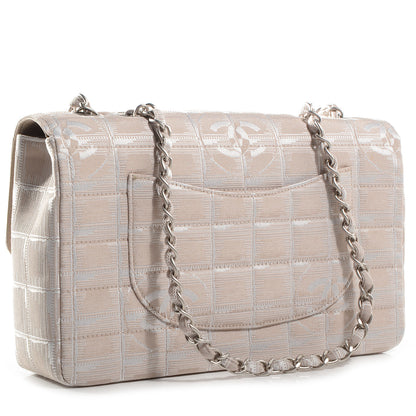 Chanel Nylon Travel Medium Flap Light Beige 3 of 8