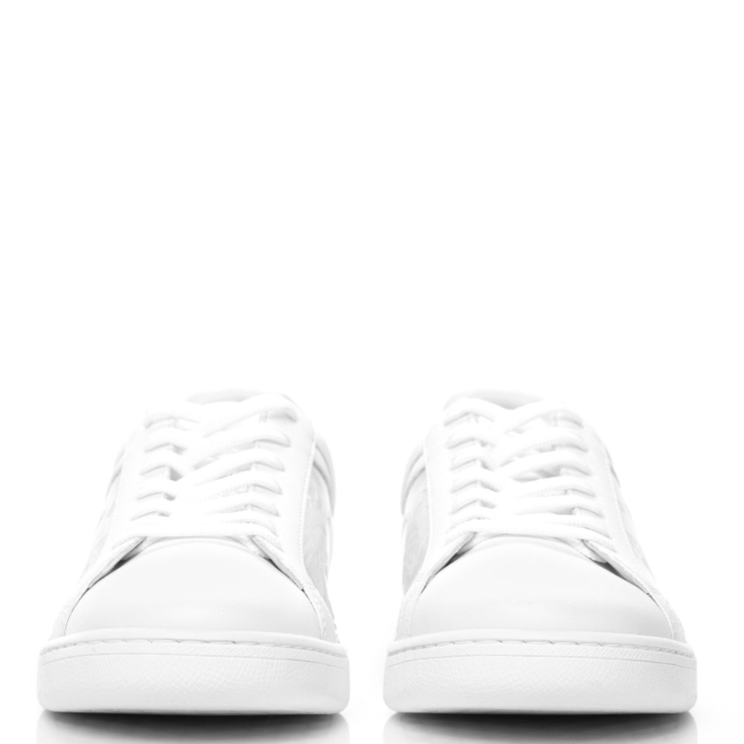 Louis Vuitton Calfskin Transparent Monogram Luxembourg Sneakers 38 White 2 of 9