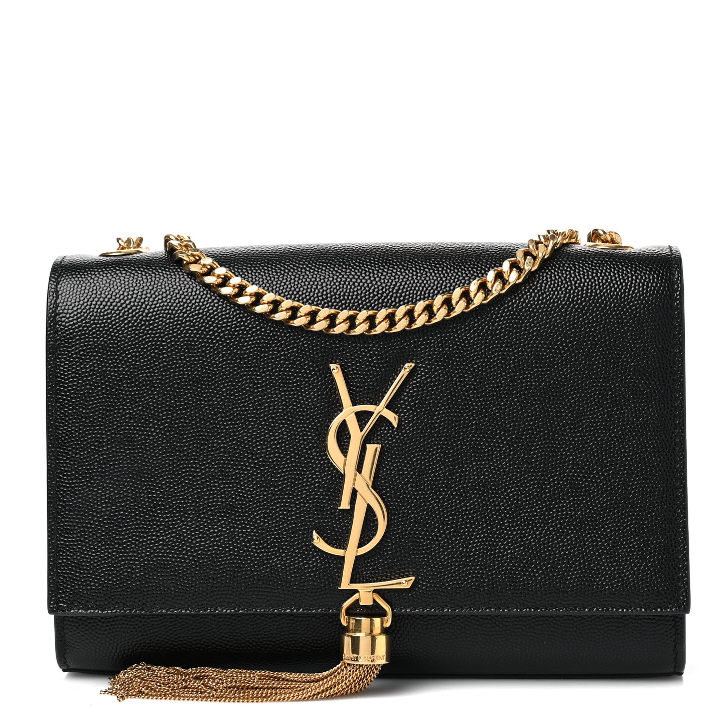 Grain De Poudre Small Classic Monogram Kate Tassel Satchel Black
