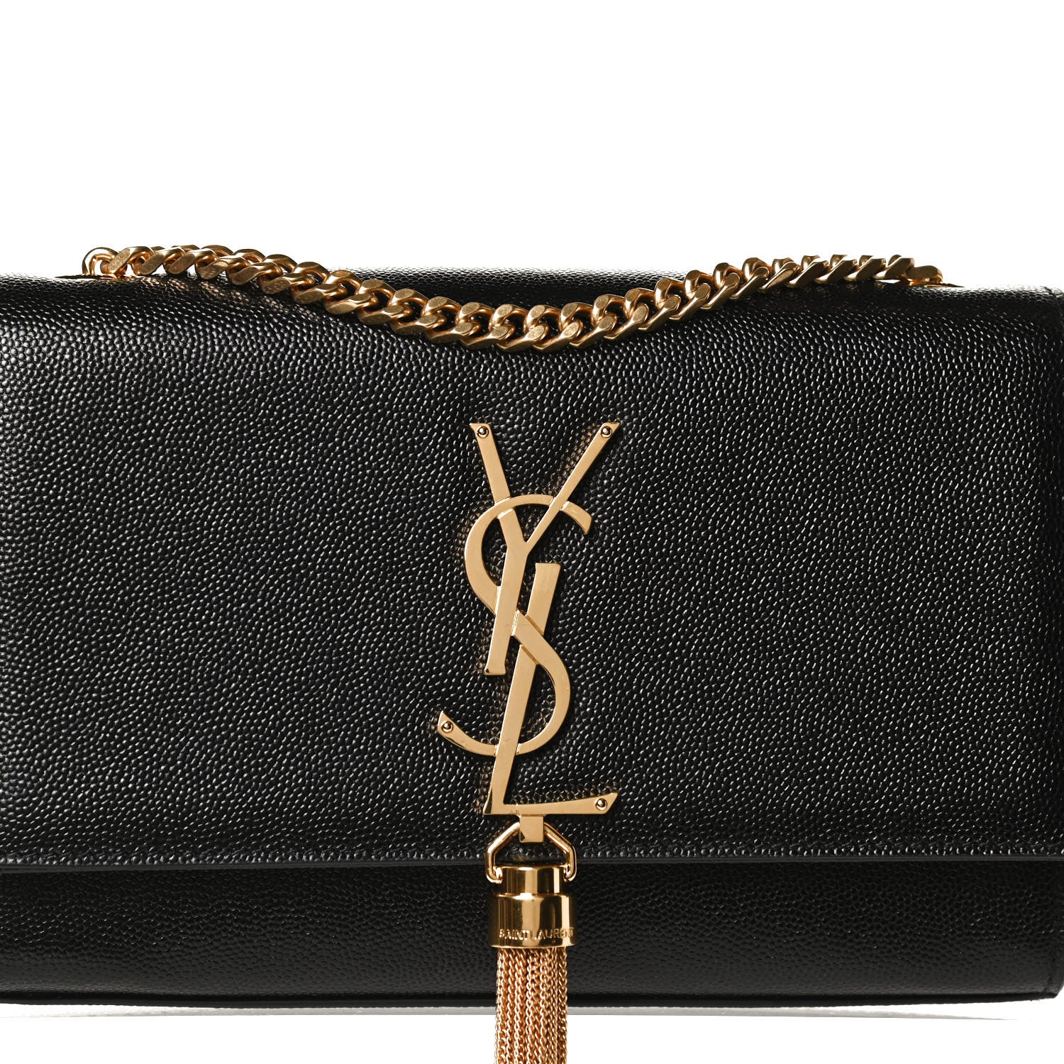 Saint Laurent Grain De Poudre Small Classic Monogram Kate Tassel Satchel Black 7 of 12