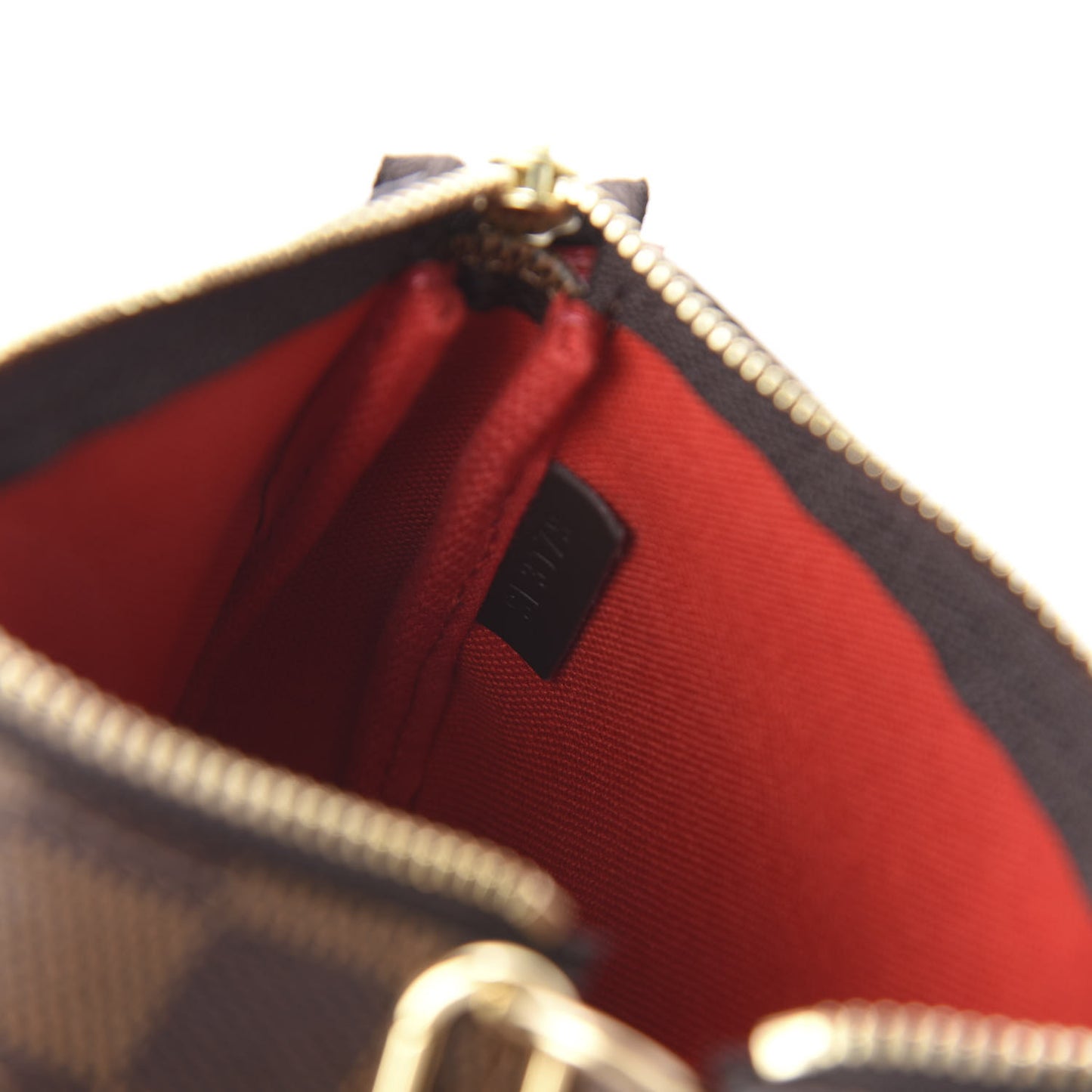 Damier Ebene 2019 Christmas Animation Mini Pochette Accessories Red