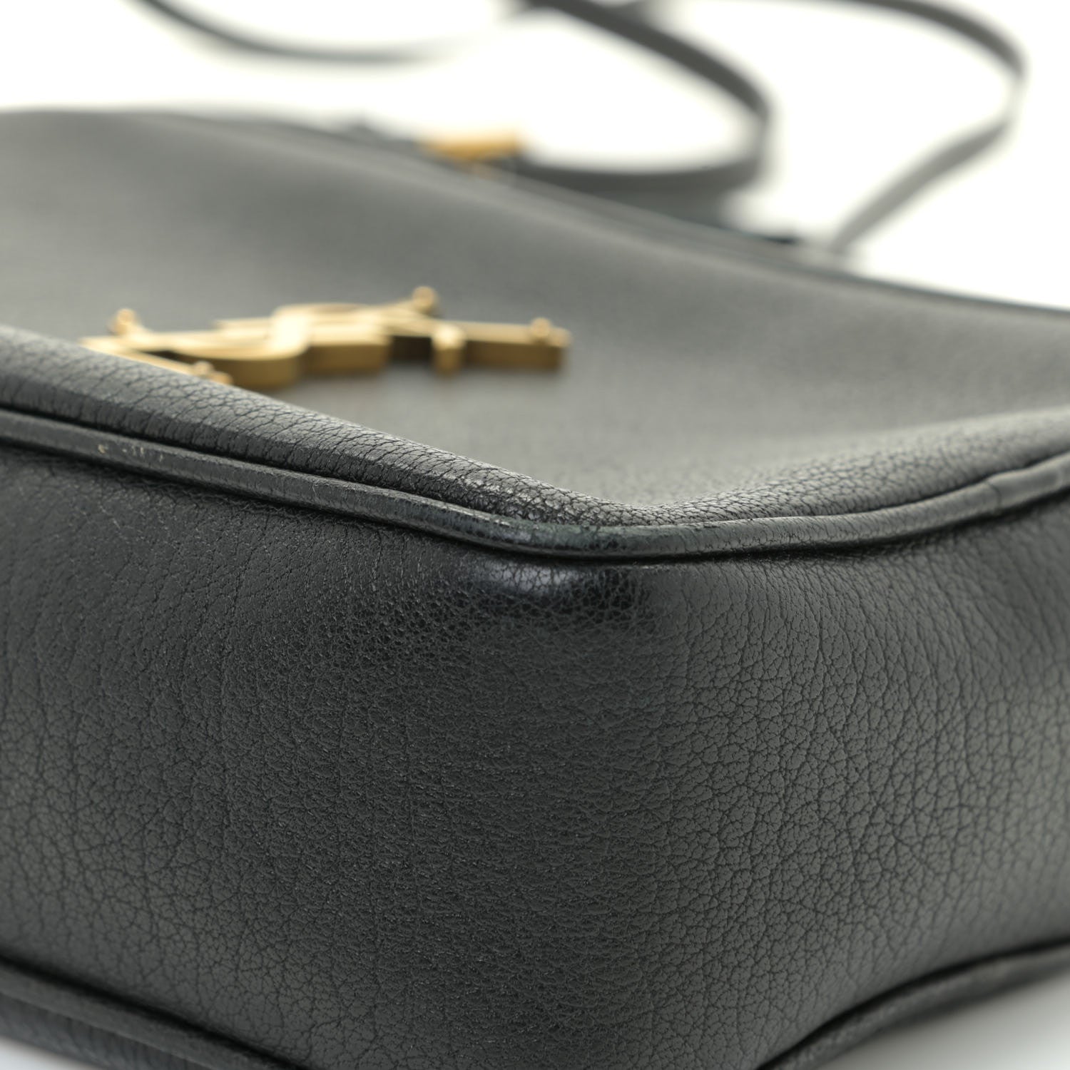 Saint Laurent Lambskin Monogram Small Lou Camera Bag Black 7 of 13
